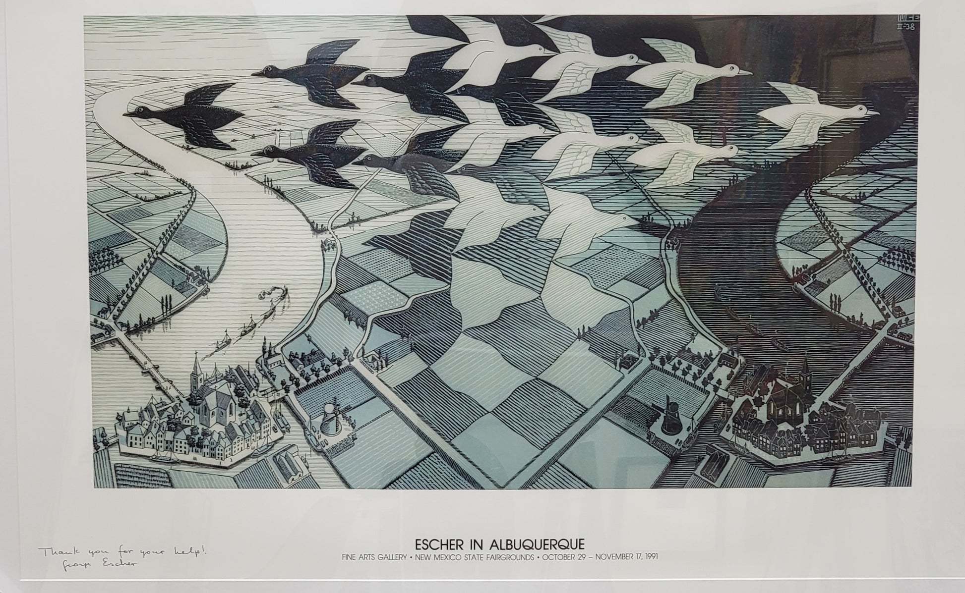 Day and Night Signed George Escher MC Escher, Front Poster